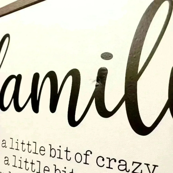 Family canvas sign framed bought from Etsy. White with black writing. - Picture 6 of 6